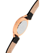 Daniel Wellington Classic Petite Reading White Dial Black Leather Strap Watch For Women - DW00100229