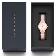 Daniel Wellington Petite Mother of Pearl Pink Dial Pink Nylon Strap Watch For Women - DW00100512