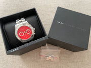 Marc Jacobs Blade Orange Dial Silver Steel Strap Watch for Women - MBM3306