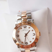Marc Jacobs Amy Silver Dial Two Tone Steel Strap Watch for Women - MBM3194