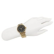 Marc Jacobs Baker Dexter Black Dial Gold Steel Strap Watch for Women - MBM3421