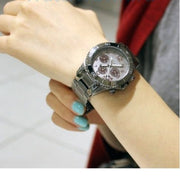 Marc Jacobs Rock Chronograph Gunmetal Grey Dial Grey Steel Strap Watch for Men - MBM3160