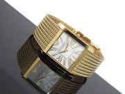 Emporio Armani Super Slim Quartz White DIal Gold Mesh Bracelet Watch For Women - AR2017