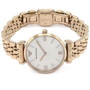 Emporio Armani T-Bar Gianni Rose Gold Dial Rose Gold Steel Strap Watch For Women - AR11059