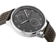 Tommy Hilfiger Chase Quartz Brown Dial Brown Leather Strap Watch for Men - 1791579