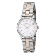Marc Jacobs Baker White Dial Two Tone Steel Strap Watch for Women - MBM3331
