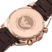 Emporio Armani Sport Chronograph Brown Dial Brown Steel Watch For Men - AR5890