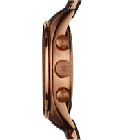 Emporio Armani Sportivo Chronograph Brown Dial Brown Silicone Strap Watch For Men - AR5891