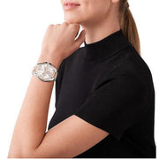 Michael Kors Whitney Chronograph Silver Dial Two Tone Steel Strap Watch For Women - MK7225
