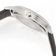Emporio Armani Lambda Classic Quartz Black Dial Black Leather Strap Watch For Men - AR11020
