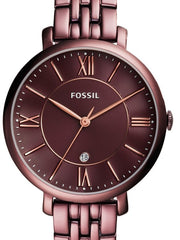 Fossil Jacqueline Brown Dial Brown Steel Strap Watch for Women - ES4100