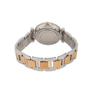 Fossil Carlie Silver Dial Two Tone Steel Strap Watch for Women - ES4342
