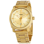 Fossil Machine Gold Dial Gold Steel Strap Watch for Men - FS5264