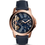 Fossil Grant Twist Multifunction Blue Dial Blue Leather Strap Watch for Men - ME1162