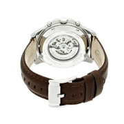 Fossil Grant Automatic White Dial Brown Leather Strap Watch for Men -  ME3027