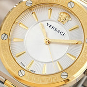 Versace Hellenyium Silver Dial Two Tone Steel Strap Watch for Women - VEVH00620