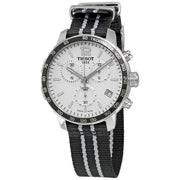 Tissot Quickster Chronograph NBA San Antonio Spurs Edition White Dial Two Tone NATO Strap Watch for Men - T095.417.17.037.07