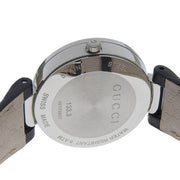 Gucci G Interlocking Black Dial Black Leather Strap Watch For Women - YA133301