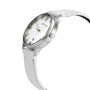 Gucci G-Timeless Mother of Pearl White Dial White Leather Strap Watch For Women - YA126597