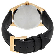 Gucci G-Timeless Mother of Pearl Dial Black Leather Strap Watch For Women - YA126589