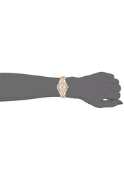 Guess Viva Diamonds White Dial Rose Gold Steel Strap Watch for Women - W0111L3