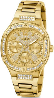 Guess Duchess Quartz Gold Dial Gold Steel Strap Watch For Women - GW0558L2