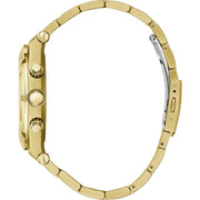 Guess Continental Gold Dial Gold Steel Strap Watch For Men - GW0260G4