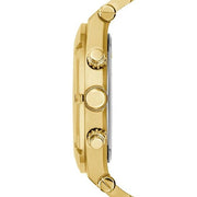 Guess Continental Gold Dial Gold Steel Strap Watch For Men - GW0260G4