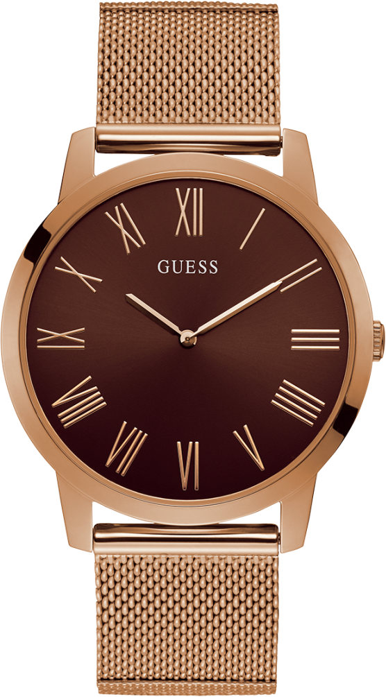 Guess Analog Brown Dial Brown Mesh Bracelet Watch for Men - GW0074G1