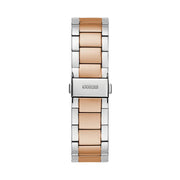 Guess Sunray Multifunction Crystals Silver Dial Two Tone Steel Strap Watch For Women - GW0616L3