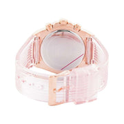 Guess Athena Rose Gold Dial Rose Gold Rubber Strap Watch for Women - GW0409L3