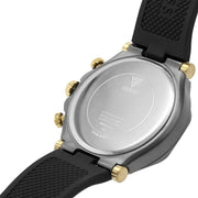Guess Edge Chronograph Black Dial Black Leather Strap Watch For Men - GW0492G1