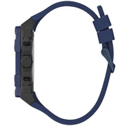 Guess Formula Multifunction Blue Dial Blue Silicone Strap Watch For Men - GW0579G3