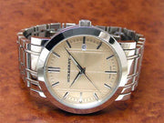 Burberry Heritage Collection Rose Gold Dial Silver Steel Strap Watch for Men - BU1352