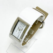 Marc Jacobs Champagne Dial White Leather Strap Watch for Women - MBM2043