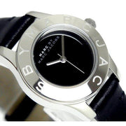 Marc Jacobs Blade Black Dial Black Leather Strap Watch for Women - MBM1211