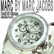 Marc Jacobs Rock White Dial White Silicone Strap Watch for Women - MBM2545