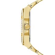 Guess Zeus Diamonds Gold Dial Gold Steel Strap Watch for Men - GW0209G2
