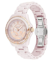 Coach Preston Pink Dial Pink Steel Strap Watch for Women - 14503465