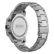 Hugo Boss Rafale Chronograph Black Dial Silver Steel Strap Watch for Men - 1513509