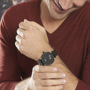 Hugo Boss Oxygen Black Dial Black Mesh Bracelet Watch for Men - 1513636