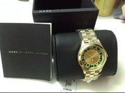 Marc Jacobs Henry Gold Dial Gold Steel Strap Watch for Women - MBM3295