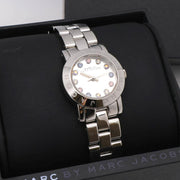 Marc Jacobs Amy White Dial Silver Steel Strap Watch for Women - MBM3217