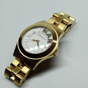 Marc Jacobs Rivera White Dial Gold Steel Strap Watch for Women - MBM3134