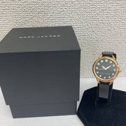Marc Jacobs Betty Mother of Pearl Black Dial Black Leather Strap Watch for Women - MJ1513