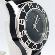 Marc Jacobs Blade Black Dial Black Leather Strap Watch for Women - MBM1082