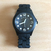 Marc Jacobs Pelly Black Dial Black Silicone Strap Watch for Women - MBM2528