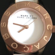 Marc Jacobs Mini Blade White Dial White Leather Strap Watch for Women - MBM1207