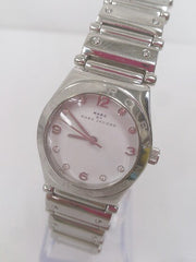 Marc Jacobs White Dial Silver Steel Strap Watch for Women - MBM3052