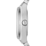 Emporio Armani Federica Three-Hand Date Blue Dial Silver Steel Strap Watch For Women - AR11593